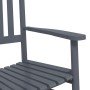 Mecedoras con asiento curvo 2 uds madera álamo maciza gris de vidaXL, Sillas de jardín - Ref: Foro24-3281589, Precio: 192,22 ...