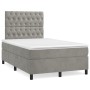 Cama box spring colchón y LED terciopelo gris claro 120x190 cm de vidaXL, Camas y somieres - Ref: Foro24-3270329, Precio: 445...