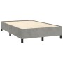 Box spring bed with mattress and LED light gray velvet 120x190 cm by vidaXL, Beds and slatted bases - Ref: Foro24-3270329, Pr...