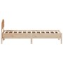 Bed frame with headboard solid pine wood 90x200 cm by vidaXL, Beds and slatted bases - Ref: Foro24-3207221, Price: 119,49 €, ...