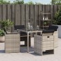 Gartensessel mit Kissen 4 Stück synthetisches Rattan hellgrau von vidaXL, Gartenstühle - Ref: Foro24-364937, Preis: 224,48 €,...