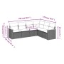 Set aus 6-teiligen Gartensofas und Kissen Kunstrattan schwarz von vidaXL, Gartensets - Ref: Foro24-3258402, Preis: 389,09 €, ...