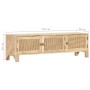 TV-Schrank aus massivem Mangoholz und natürlichem Rohrgeflecht, 140 x 30 x 40 cm von vidaXL, TV-Möbel - Ref: Foro24-287740, P...