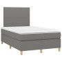 Cama box spring con colchón tela gris oscuro 120x190 cm de vidaXL, Camas y somieres - Ref: Foro24-3269917, Precio: 410,32 €, ...