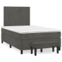 Box spring bed with dark gray velvet mattress 120x190 cm by vidaXL, Beds and slatted bases - Ref: Foro24-3270458, Price: 432,...