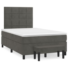 Cama box spring con colchón terciopelo gris oscuro 120x190 cm de vidaXL, Camas y somieres - Ref: Foro24-3270470, Precio: 446,...