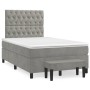 Cama box spring con colchón terciopelo gris claro 120x190 cm de vidaXL, Camas y somieres - Ref: Foro24-3270487, Precio: 458,8...