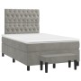 Cama box spring con colchón terciopelo gris claro 120x190 cm de vidaXL, Camas y somieres - Ref: Foro24-3270487, Precio: 458,8...