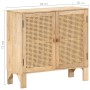 Aparador de madera maciza mango y caña natural 80x30x73 cm de vidaXL, Aparadores - Ref: Foro24-287742, Precio: 276,99 €, Desc...