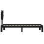 Estructura de cama individual con cabecero madera maciza negro de vidaXL, Camas y somieres - Ref: Foro24-3193690, Precio: 98,...