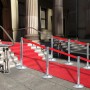 Airport-style ribbon barrier with silver steel supports by vidaXL, Safety barriers - Ref: Foro24-51160, Price: 65,57 €, Disco...