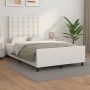 Bed frame with headboard white synthetic leather 120x190 cm by vidaXL, Beds and slatted bases - Ref: Foro24-3270561, Price: 1...