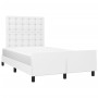 Estructura cama con cabecero cuero sintético blanco 120x190 cm de vidaXL, Camas y somieres - Ref: Foro24-3270561, Precio: 173...