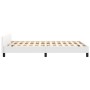 Bed frame with headboard white synthetic leather 120x190 cm by vidaXL, Beds and slatted bases - Ref: Foro24-3270561, Price: 1...