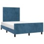 Dark blue velvet bed frame with headboard 120x190 cm by vidaXL, Beds and slatted bases - Ref: Foro24-3270582, Price: 167,26 €...