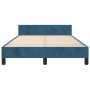 Dark blue velvet bed frame with headboard 120x190 cm by vidaXL, Beds and slatted bases - Ref: Foro24-3270582, Price: 167,26 €...