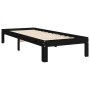 Estructura de cama individual con cabecero madera maciza negro de vidaXL, Camas y somieres - Ref: Foro24-3193690, Precio: 98,...