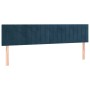 Dark blue velvet bed frame with headboard 120x190 cm by vidaXL, Beds and slatted bases - Ref: Foro24-3270594, Price: 167,68 €...