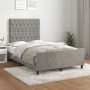 Estructura cama con cabecero terciopelo gris claro 120x190 cm de vidaXL, Camas y somieres - Ref: Foro24-3270596, Precio: 186,...