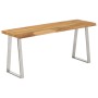 Solid acacia wood bench with natural edge, 105 cm. by vidaXL, Banks - Ref: Foro24-372755, Price: 114,05 €, Discount: %