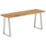 Solid acacia wood bench with natural edge, 105 cm. by vidaXL, Banks - Ref: Foro24-372755, Price: 114,05 €, Discount: %