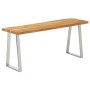 Solid acacia wood bench with natural edge, 105 cm. by vidaXL, Banks - Ref: Foro24-372755, Price: 114,05 €, Discount: %