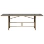 Mesa de jardín superficie de vidrio ratán PE beige 190x80x74 cm de vidaXL, Mesas de jardín - Ref: Foro24-365307, Precio: 182,...