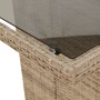 Mesa de jardín superficie de vidrio ratán PE beige 190x80x74 cm de vidaXL, Mesas de jardín - Ref: Foro24-365307, Precio: 182,...