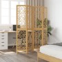 4-panel solid paulownia wood room divider screen in brown. by vidaXL, Room dividers - Ref: Foro24-358866, Price: 91,61 €, Dis...