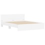 Bed frame with headboard and white LED lights 150x200 cm by vidaXL, Beds and slatted bases - Ref: Foro24-3207602, Price: 182,...