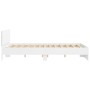 Bed frame with headboard and white LED lights 150x200 cm by vidaXL, Beds and slatted bases - Ref: Foro24-3207602, Price: 182,...