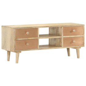 Solid mango wood TV cabinet 110x30x45 cm by vidaXL, TV Furniture - Ref: Foro24-287874, Price: 174,99 €, Discount: %