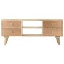 Solid mango wood TV cabinet 110x30x45 cm by vidaXL, TV Furniture - Ref: Foro24-287874, Price: 173,85 €, Discount: %