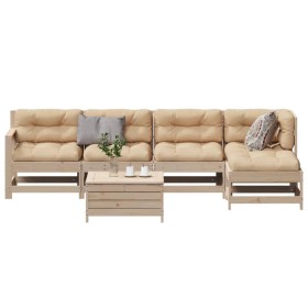 6-piece garden furniture set with solid pine wood cushions by vidaXL, Garden sets - Ref: Foro24-3250980, Price: 531,99 €, Dis...