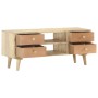 Solid mango wood TV cabinet 110x30x45 cm by vidaXL, TV Furniture - Ref: Foro24-287874, Price: 173,85 €, Discount: %