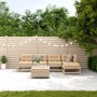 Set mit 6 Gartenmöbeln und Kissen aus massivem Kiefernholz von vidaXL, Gartensets - Ref: Foro24-3250980, Preis: 536,39 €, Rab...