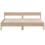 Bed frame with solid pine wood headboard 180x200 cm by vidaXL, Beds and slatted bases - Ref: Foro24-3216212, Price: 164,22 €,...