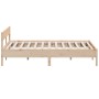 Bed frame with solid pine wood headboard 180x200 cm by vidaXL, Beds and slatted bases - Ref: Foro24-3216212, Price: 164,22 €,...