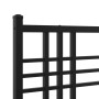 Black metal headboard and footboard bed frame 180x200 cm by vidaXL, Beds and slatted bases - Ref: Foro24-376346, Price: 146,0...