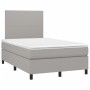 Cama box spring con colchón tela gris claro 120x190 cm de vidaXL, Camas y somieres - Ref: Foro24-3269867, Precio: 410,19 €, D...