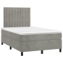 Box spring bed with light gray velvet mattress 120x190 cm by vidaXL, Beds and slatted bases - Ref: Foro24-3270007, Price: 408...