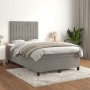 Cama box spring con colchón terciopelo gris claro 120x190 cm de vidaXL, Camas y somieres - Ref: Foro24-3270007, Precio: 408,2...