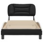 Estructura de cama con cabecero cuero sintético negro y blanco de vidaXL, Camas y somieres - Ref: Foro24-3208255, Precio: 149...