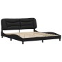 Estructura de cama con cabecero cuero sintético negro 180x200cm de vidaXL, Camas y somieres - Ref: Foro24-3208262, Precio: 25...