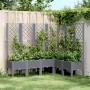 Planter with gray PP trellis 160x120x142 cm by vidaXL, Pots and planters - Ref: Foro24-367936, Price: 174,07 €, Discount: %