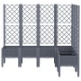 Planter with gray PP trellis 160x120x142 cm by vidaXL, Pots and planters - Ref: Foro24-367936, Price: 173,99 €, Discount: %