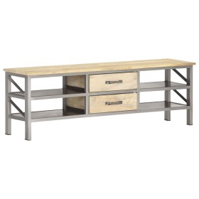 Solid mango wood TV cabinet 120x30x40 cm by vidaXL, TV Furniture - Ref: Foro24-287881, Price: 198,19 €, Discount: %