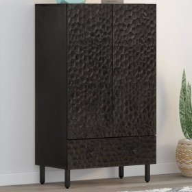 Tall solid black mango wood sideboard 60x33x100 cm by vidaXL, Sideboards - Ref: Foro24-356849, Price: 266,16 €, Discount: %