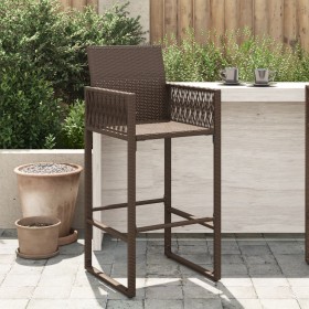 Garden high stools 2 units synthetic brown rattan by vidaXL, Garden chairs - Ref: Foro24-368703, Price: 105,45 €, Discount: %