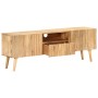 Solid mango wood TV cabinet 140x30x49 cm by vidaXL, TV Furniture - Ref: Foro24-287745, Price: 284,77 €, Discount: %